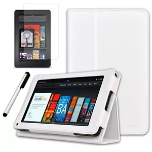 PU Leather Folio Stand Case Cover for Amazon Kindle Fire 7" Tablet (2011 Model) - Picture 1 of 3