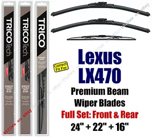 Limpiaparabrisas delantero trasero premium 3pk ajuste Lexus LX470 2000-2007 - 19240/220/30160 - Imagen 1 de 1