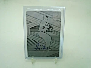 2020  ELITE EXTRA EDITION TRUE 1 /1 JARED SHUSTER AUTO PRINTING PLATE BRAVES - Picture 1 of 5