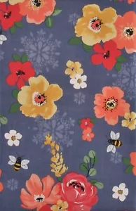 Hummeln inmitten von Blumen Vinyl Flanell Rückseite Tischdecken verschiedene Größen - Bild 1 von 7
