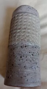 Thomas Hellstrom schwedische Studio-Keramik kleine grau strukturierte Vase - Bild 1 von 6