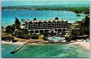 Vintage Barbados Westindien Barbados Hilton Hotel Luftaufnahme Postkarte - Bild 1 von 2