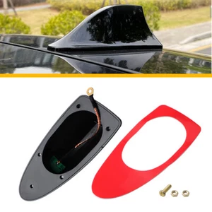 Carbon Fiber Shark Fin Roof Antenna Car AUTO Aerial FM/AM Radio Signal Universal - Picture 1 of 21