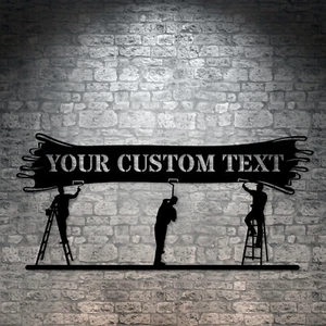 Personalized Painters Name Metal Sign Gift. Custom Wall Decor Gift For Painter - Picture 1 of 6