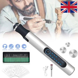 Electric Corded Engraver Mini Engraving Pen Tool Kit Set for Metal Glass DIY UK - Picture 1 of 17