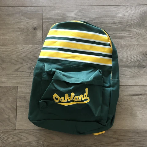 Oakland Athletics. Backpack. Green + Yellow Cover