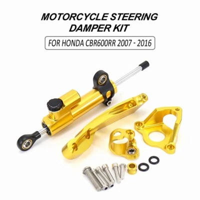Soporte amortiguador estabilizador dirección moto Honda CBR600RR 2007-2016 montaje Foto 1 de 4