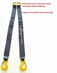 (2 Pack) Car Carrying Tow Strap 2000kg, Drag Strap , Tilt Tray, Towing, 4x4 - Picture 1 of 2