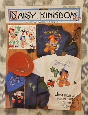 NUEVO Aplique de tela Daisy Kingdom sin coser #6211 colección de perro vaquero Foto 1 de 2