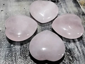 Natural Rose Quartz Cabachon, Heart, Wire Wrapping, 25x25x7-11mm, 2 pce. - Picture 1 of 3