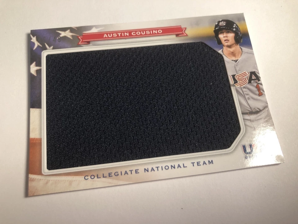 2013 Panini USA Baseball Collegiate National Jumbo Patch Austin Cousino 45/49 - Image 1 of 1