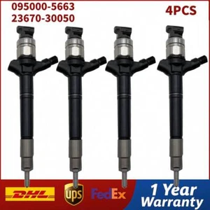 4PCS 095000-5663 23670-30050 Diesel Common Rail Fuel Injector for Toyota HIACE - Bild 1 von 6
