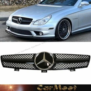 Fit Bz 04-08 W219 CLS-Sedan Shiny Black Mesh DC Type Tuning Front Guard Grille - Picture 1 of 3