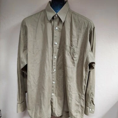 Camisa de vestir Courchevel by Damon para hombre de algodón egipcio con botones color tostado talla 16,5-34/35 Foto 1 de 4