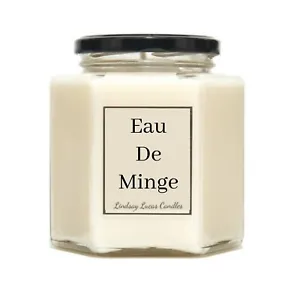 Eau De Minge Funny Joke Gift Scented Candle Made With Soy Wax - Picture 1 of 10