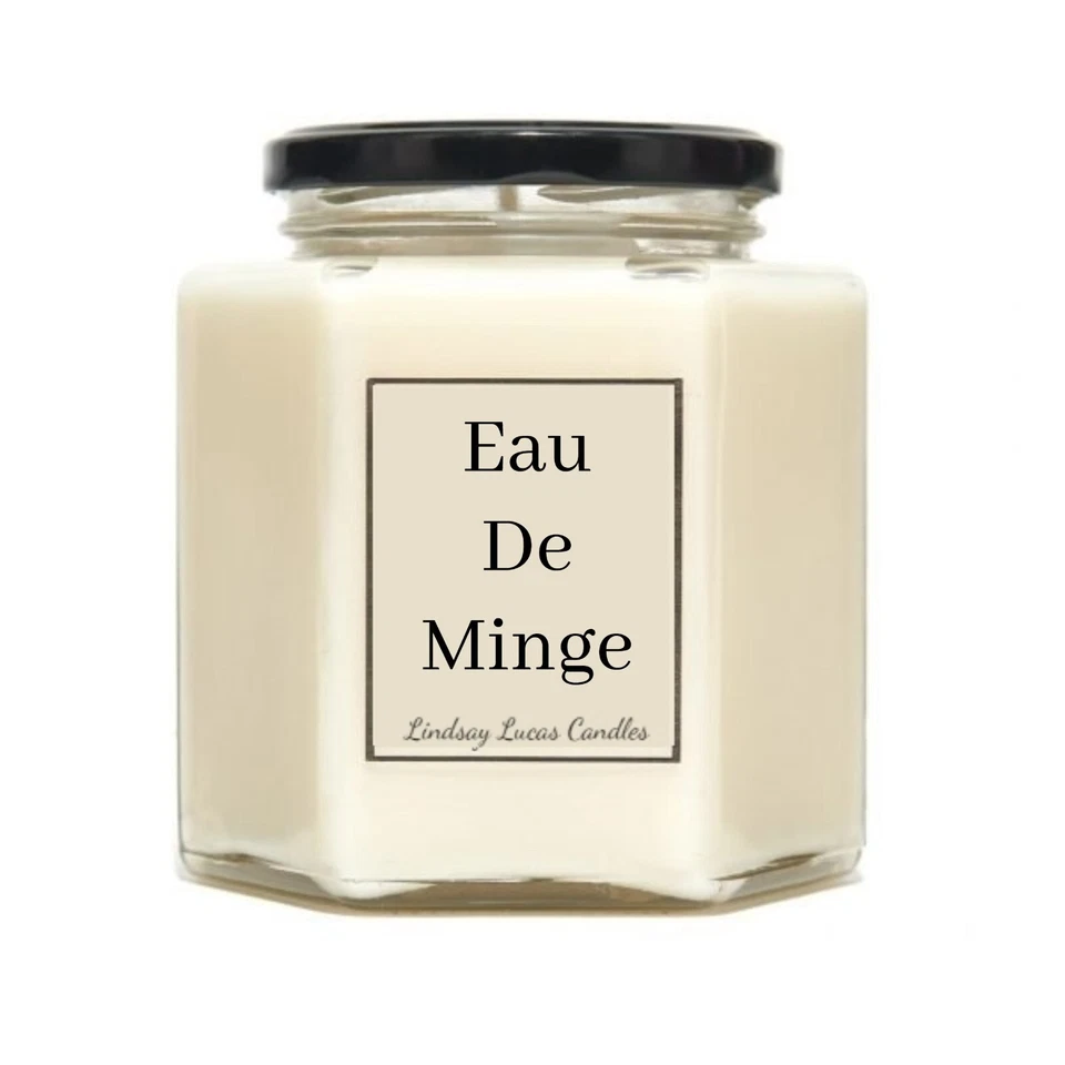 Eau De Minge Funny Joke Gift Scented Candle Made With Soy Wax - Image 1 of 4