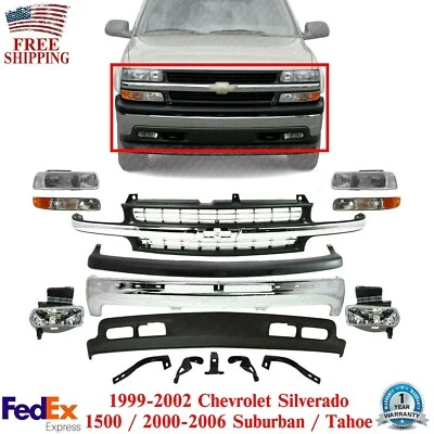 Front Bumper Kit For 1999-2002 Chevrolet Silverado 1500 /2000-06 Suburban /Tahoe - Image 1 of 4