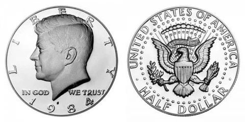 1984 S PF BU PROOF KENNEDY HALF DOLLAR 50 CENT BRILLIANT UNCIRCULATED COIN #115 Cover