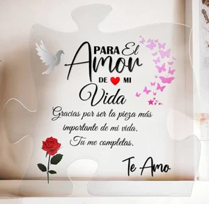 Regalo Para Mujer Novia Esposa Pieza Acrílica Idea Aniversarios Día San Valentin - Picture 1 of 7