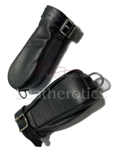 Lockable Leather Mittens - Picture 1 of 4