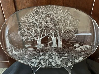 Bandeja para servir ovalada orgánica vintage Studio Nova Platter Sun Valley Alemania Foto 1 de 3