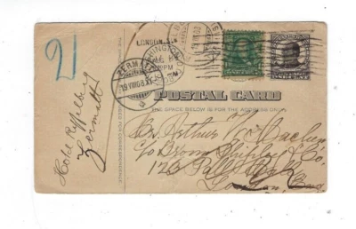 1908 Washington DC, Uprated UX20 Postal Card to London GB & Zermatt Switzerland - Image 1 of 2