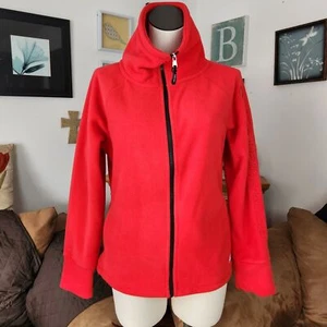 Calvin Klein Red Performance Fleece Logo Jacket S - Picture 1 of 6