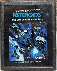 Vintage Atari 2600 Asteroids Videospielkassette Verwendung mit Joystick-Steuerung UNGETESTET - Bild 1 von 3