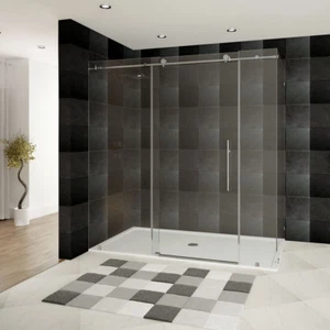 68-72"W x 76"H x 34 1/2"D Shower Enclosure ULTRA-C Brushed Nickel by LessCare - Picture 1 of 7