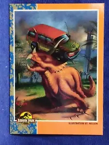 1992 Topps Jurassic Park T-Rex Promo Card Triceratops Illustrated by: Nelson - Bild 1 von 2
