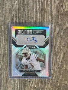 2023 Panini Prizm Draft Picks Charlie Thomas Sensational Signatures Silver Prizm - Picture 1 of 2