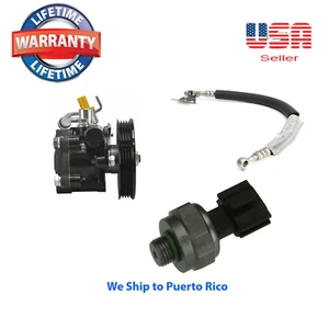 3 PC Power Steering Pump ,Pressure Hose & Sensor Fit Maxima 02-03 Infiniti 02-04 - Picture 1 of 8
