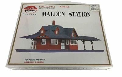 MODEL POWER MALDEN STATION #1524 N SCALE BUILDING KIT NIB/SEALED - Image 1 of 4