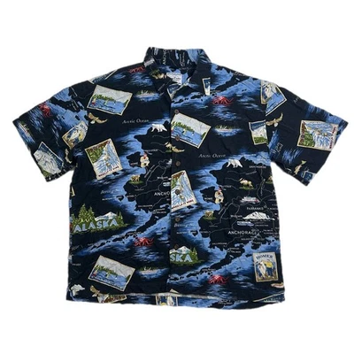 David Carey Original Alaska Fish Theme Hawaiian Shirt - Image 1 of 4