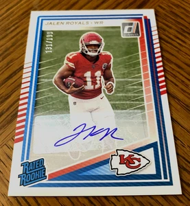 2025 Donruss JALEN ROYALS "Rated Rookie" Auto RC #'d /199 SP KANSAS CITY CHIEFS - Picture 1 of 2