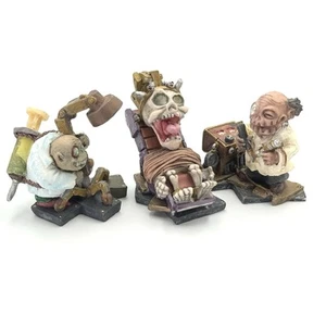 3 Halloween SPOOKY Creepy DEMON Mad Dentist Office Resin Figurines DECORATION - Picture 1 of 10