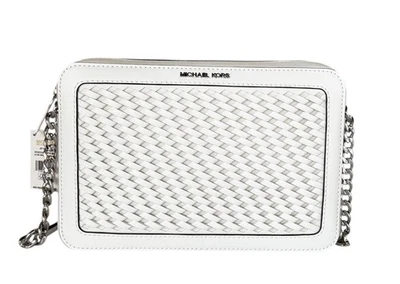 MICHAEL KORS JET SET ITEM EAST WEST SHOULDER CROSSBODY BAG OPTIC WHITE - Image 1 of 4