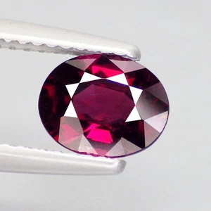 Impresionante granate rodolita rosa rojizo natural Tanzania de 1,50 quilates ovalado (7 x 6) - Imagen 1 de 7
