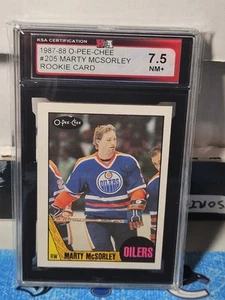 87-88 O-Pee-Chee Marty McSorely Rookie KSA 7.5 🚨🚨🚨 Edmonton Oilers - Picture 1 of 2