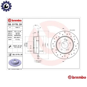 2x BRAKE DISC 08.5178.3X FOR MERCEDES-BENZ C-CLASS/Sportcoupe/Sportscoupe CLK - Picture 1 of 10