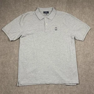 Psycho Bunny Poloshirt Herren Größe 8 Grau Kurzarm Pima Baumwolle - Bild 1 von 9
