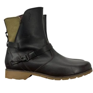 Teva de la Vina niedrige Wollstiefel Damengröße 9,5 braun olivgrün Schnee Winter Reißverschluss - Bild 1 von 10
