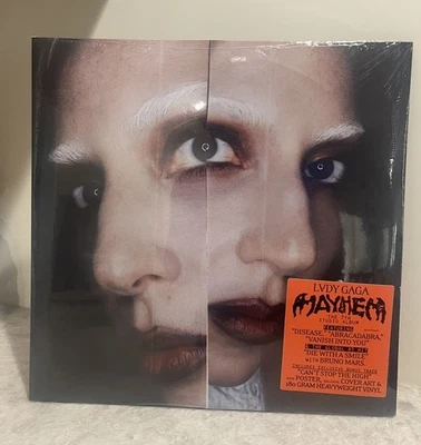 SIGNED Insert MAYHEM Vinyl Lady Gaga Black 180g LP Exclusive Poster Bonus Track - Image 1 of 4