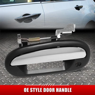 PARA 98-02 LINCOLN NAVEGATOR EXTERIOR NEGRO/CROMO IMPRIMADO MANIJA PUERTA DELANTERA IZQUIERDA Foto 1 de 4