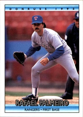 Rafael Palmeiro 1992 Donruss #46 Texas Rangers FREE SHIPPING AutographDen - Image 1 of 2