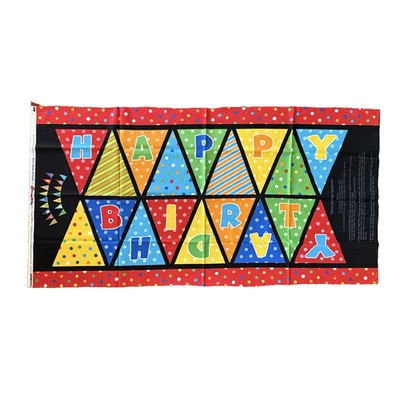 Moda Fabric Beary Happy Birthday Banner by Berenstain Bears Fabric Panel 55520 - Image 1 of 4