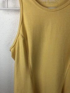 Outdoor Voices Athena Racerback Dress Yellow SZL Lightly Verigated Athletic A18 - Picture 1 of 4
