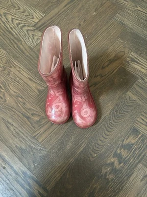 Botas de chuva Salvatore Ferragamo borracha rosa meninas crianças tamanho 28 - Imagem 1 de 4