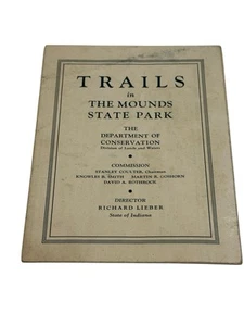Vintage 1950er Trail in The Mounds State Park Broschüre Abteilung Naturschutz Indiana - Bild 1 von 4