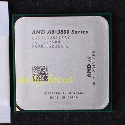 AMD A8-series A8-3850 2.9 GHz AD3850WNZ43GX CPU Processor Socket FM1 2 MB - Image 1 of 2